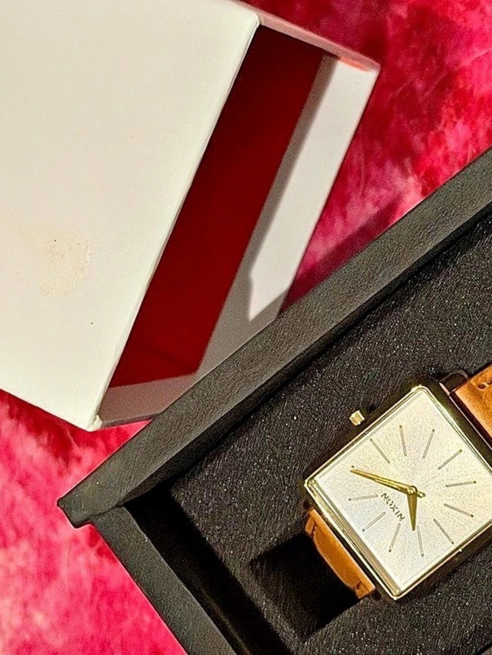 Nixon K Squared Gold & Brown Watch New